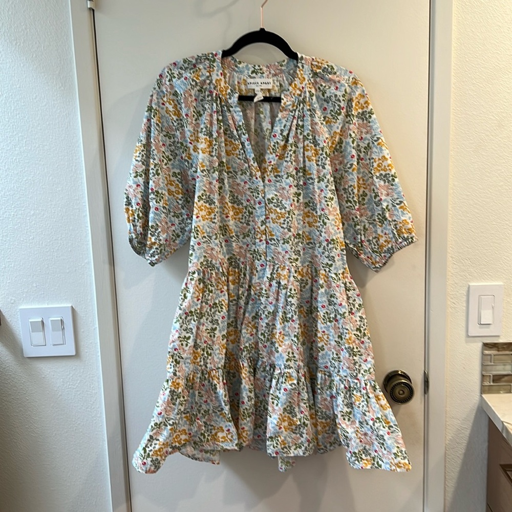Apiece Apart Floral Print Mini Dress Size Small